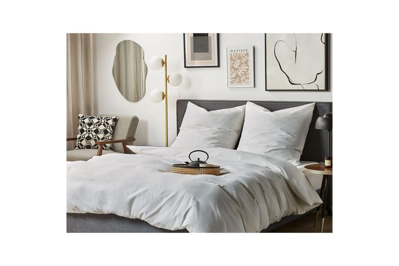 Dynetrekksett Avondale Hvit, 220x155 cm - Hvit, 220x155 cm - Tekstiler & tepper - Sengetøy - Sengesett