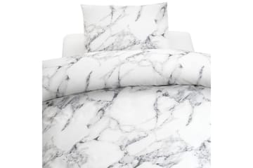 Dynetrekksett Dobbeltseng 3-Dels Marmor Hvit - Marmor - Tekstiler & tepper - Sengetøy - Sengesett