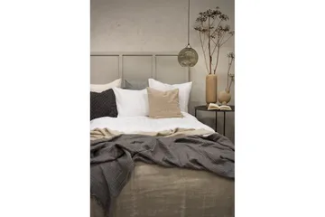 Dynetrekksett Dobbeltseng 3-Dels Sateng - Hvit - Tekstiler & tepper - Sengetøy