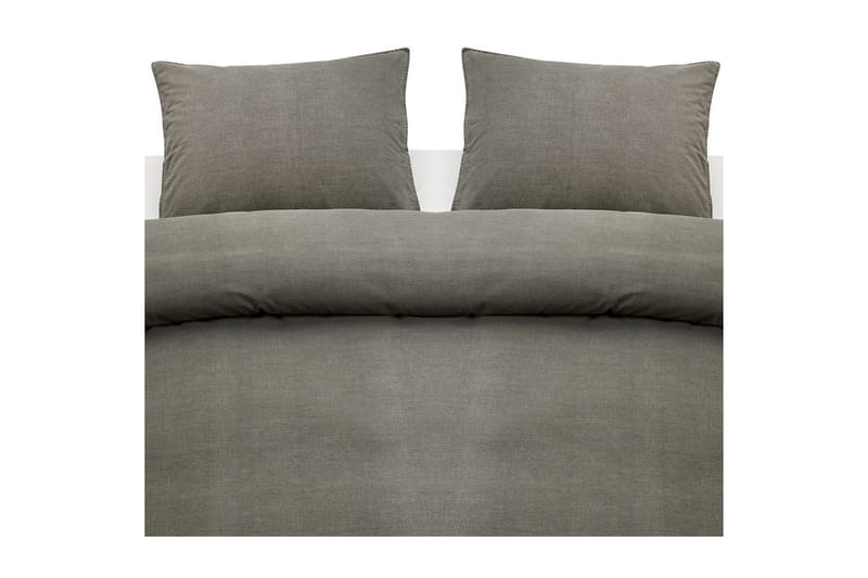 Dynetrekksett Dobbeltseng 3-dels vasket, Grå