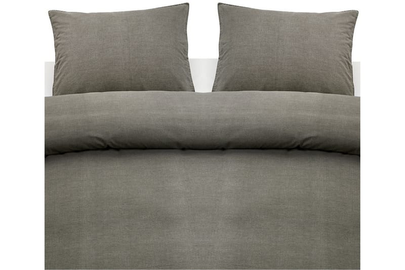 Dynetrekksett Dobbeltseng 3-dels vasket, Grå