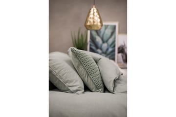 Dynetrekksett Dobbeltseng 3-dels vasket - Grønn - Tekstiler & tepper - Sengetøy - Sengesett