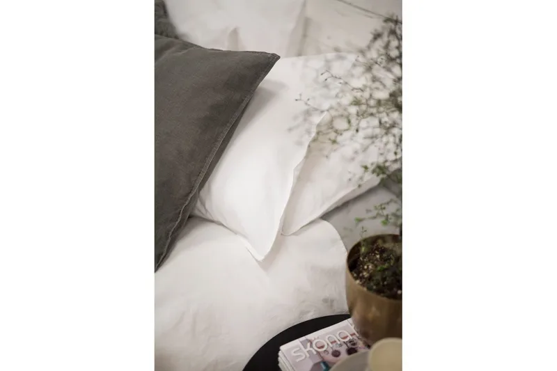 Dynetrekksett Dobbeltseng 3-dels vasket - Hvit - Tekstiler & tepper - Sengetøy