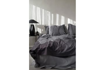 Dynetrekksett Dobbeltseng 3-Dels Percale - Grå - Tekstiler & tepper - Sengetøy - Sengesett