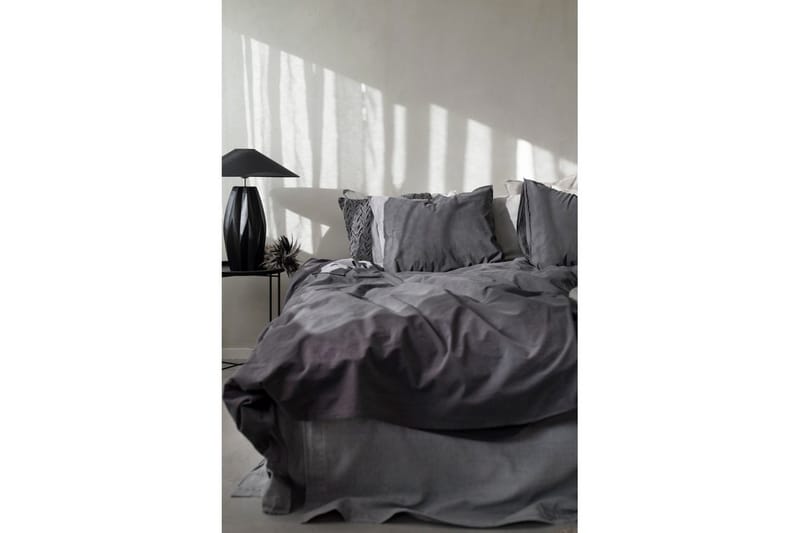 Dynetrekksett Dobbeltseng 3-Dels Percale - Grå - Tekstiler & tepper - Sengetøy - Sengesett