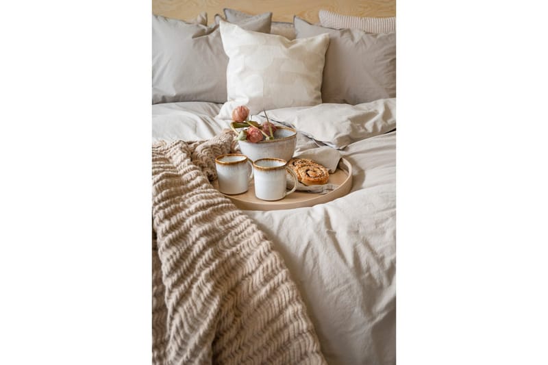 Dynetrekksett Dobbeltseng 3-Dels Percale - Sand - Tekstiler & tepper - Sengetøy - Sengesett