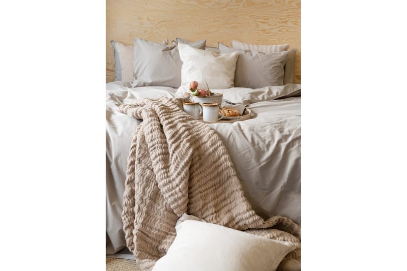 Dynetrekksett Dobbeltseng 3-Dels Percale - Sand - Tekstiler & tepper - Sengetøy - Sengesett