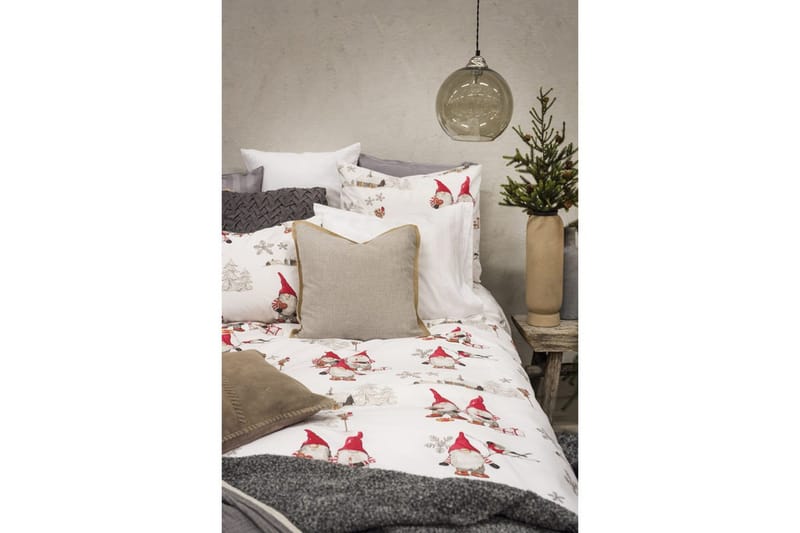 Dynetrekksett dobbeltseng Frosty Christmas 212x220 cm - Hvit - Tekstiler & tepper - Sengetøy