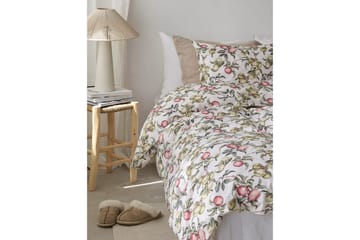 Dynetrekksett Enkeltseng 2-Delers Äppellunden Multi - Grå - Tekstiler & tepper - Sengetøy