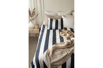 Dynetrekksett Enkeltseng 2-Delers Block stripe - Marineblå - Tekstiler & tepper - Sengetøy - Sengesett