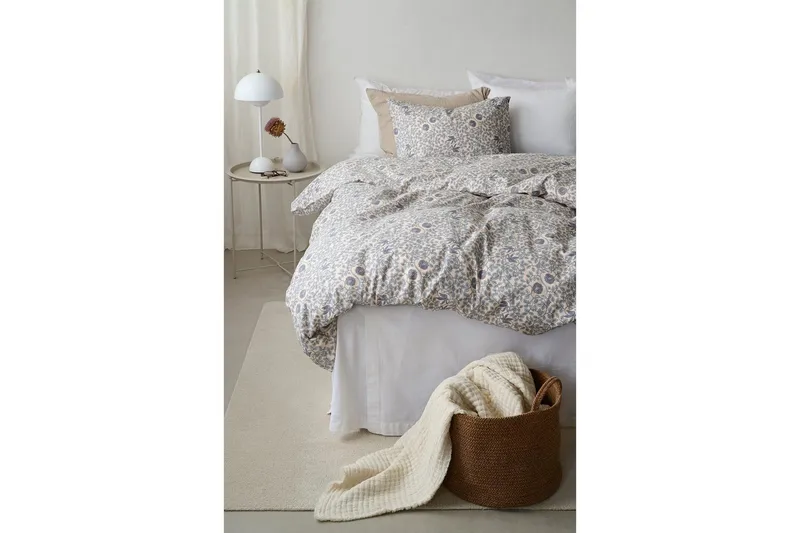 Dynetrekksett Enkeltseng 2-Delers Botanique - Blå - Tekstiler & tepper - Sengetøy