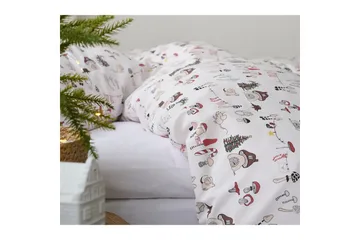 Dynetrekksett Enkeltseng 2-Delers Fingal Jul Hvit - Hvit - Tekstiler & tepper - Sengetøy