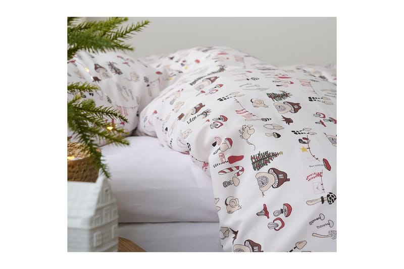 Dynetrekksett Enkeltseng 2-Delers Fingal Jul Hvit - Hvit - Tekstiler & tepper - Sengetøy