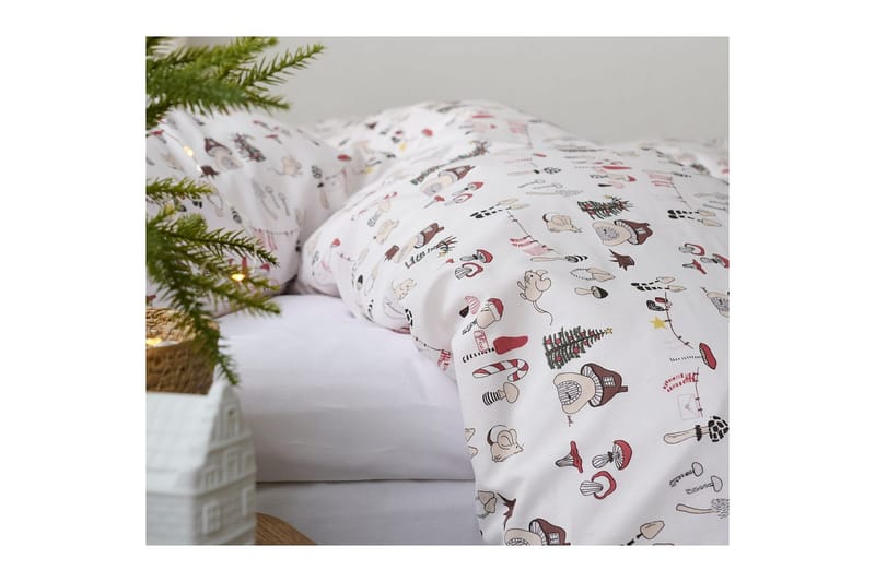 Dynetrekksett Enkeltseng 2-Delers Fingal Jul Hvit - Hvit - Tekstiler & tepper - Sengetøy