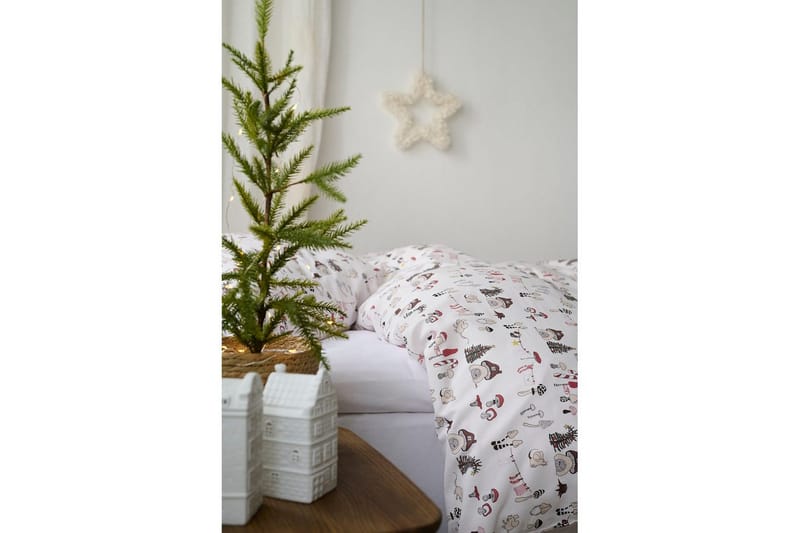 Dynetrekksett Enkeltseng 2-Delers Fingal Jul Hvit - Hvit - Tekstiler & tepper - Sengetøy