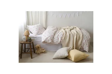 Dynetrekksett Enkeltseng 2-Delers Hjärttrud - Beige - Tekstiler & tepper - Sengetøy - Sengesett