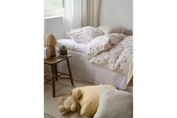 Dynetrekksett Enkeltseng 2-Delers Hjärttrud - Beige - Tekstiler & tepper - Sengetøy - Sengesett