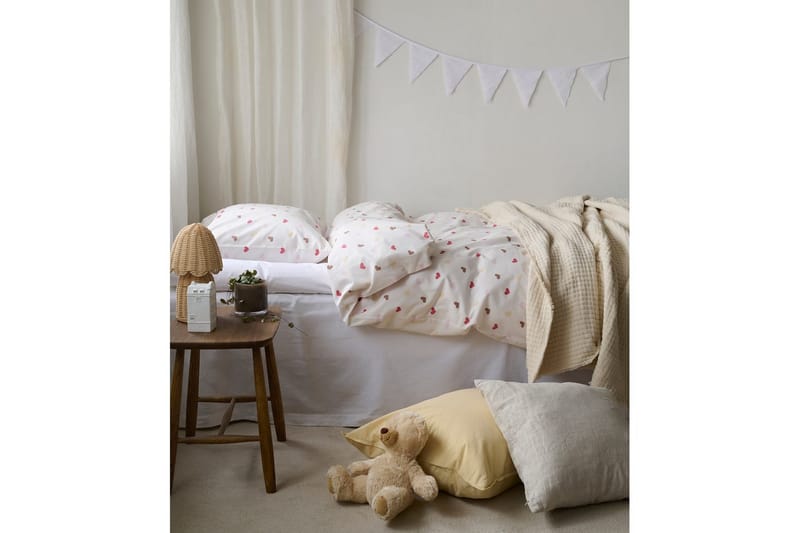 Dynetrekksett Enkeltseng 2-Delers Hjärttrud - Beige - Tekstiler & tepper - Sengetøy