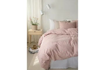 Dynetrekksett Enkeltseng 2-Delers Märta Ruta - Brun - Tekstiler & tepper - Sengetøy