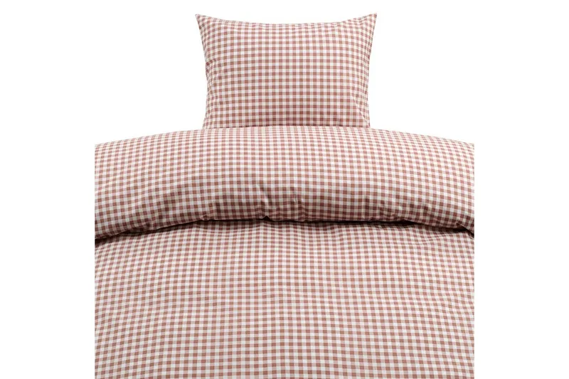 Dynetrekksett Enkeltseng 2-Delers Märta Ruta, Brun