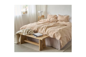 Dynetrekksett Enkeltseng 2-Delers Märta Ruta - Gul - Tekstiler & tepper - Sengetøy