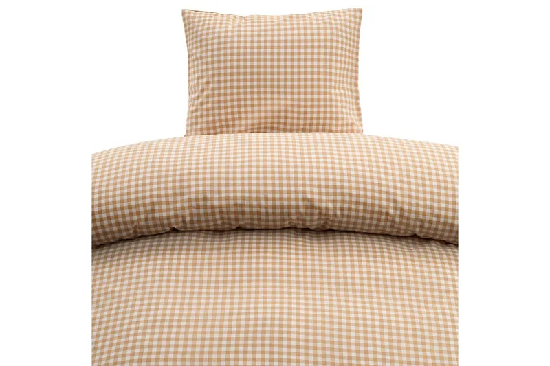 Dynetrekksett Enkeltseng 2-Delers Märta Ruta, Gul