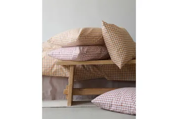 Dynetrekksett Enkeltseng 2-Delers Märta Ruta - Gul - Tekstiler & tepper - Sengetøy