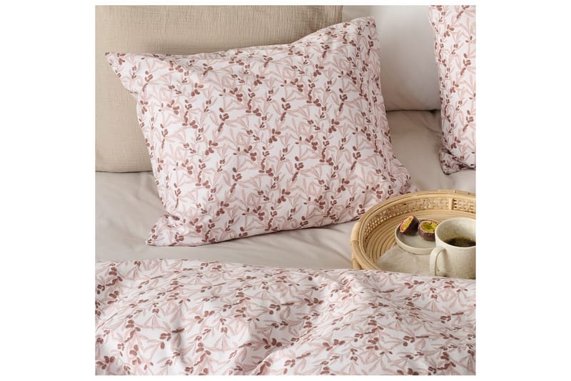 Dynetrekksett Enkeltseng 2-Delers Tindved Peach - Brun - Tekstiler & tepper - Sengetøy