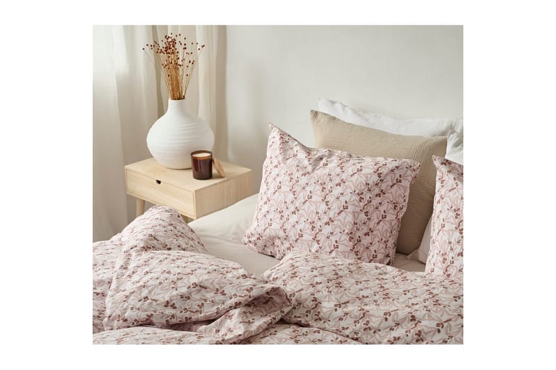 Dynetrekksett Enkeltseng 2-Delers Tindved Peach - Brun - Tekstiler & tepper - Sengetøy