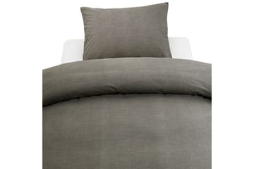 Dynetrekksett Enkeltseng 2-Delers Vasket - Grå - Tekstiler & tepper - Sengetøy - Sengesett