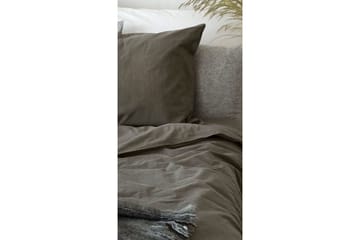 Dynetrekksett Enkeltseng 2-Delers Vasket - Grå - Tekstiler & tepper - Sengetøy - Sengesett