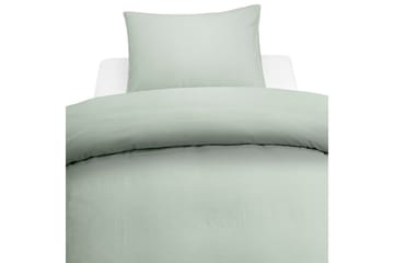 Dynetrekksett Enkeltseng 2-Delers Vasket - Grønn - Tekstiler & tepper - Sengetøy - Sengesett