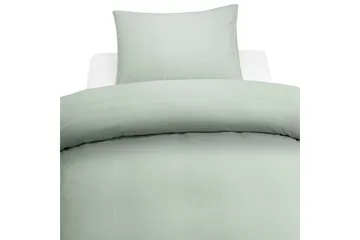 Dynetrekksett Enkeltseng 2-Delers Vasket - Grønn - Tekstiler & tepper - Sengetøy