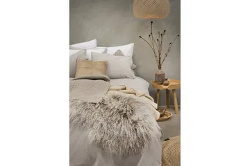 Dynetrekksett Enkeltseng 2-Delers Vasket - Greige - Tekstiler & tepper - Sengetøy