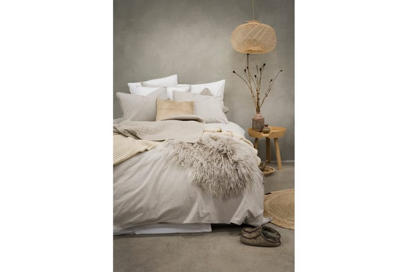 Dynetrekksett Enkeltseng 2-Delers Vasket - Greige - Tekstiler & tepper - Sengetøy - Sengesett