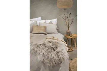 Dynetrekksett Enkeltseng 2-Delers Vasket - Greige - Tekstiler & tepper - Sengetøy - Sengesett