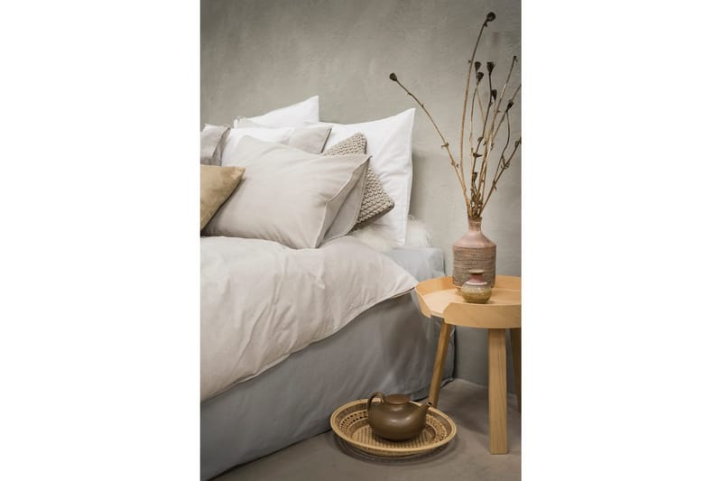 Dynetrekksett Enkeltseng 2-Delers Vasket - Greige - Tekstiler & tepper - Sengetøy - Sengesett