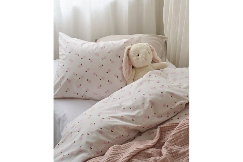 Dynetrekksett Enkeltseng 2-Delers Pære Rosa - Rosa - Tekstiler & tepper - Sengetøy