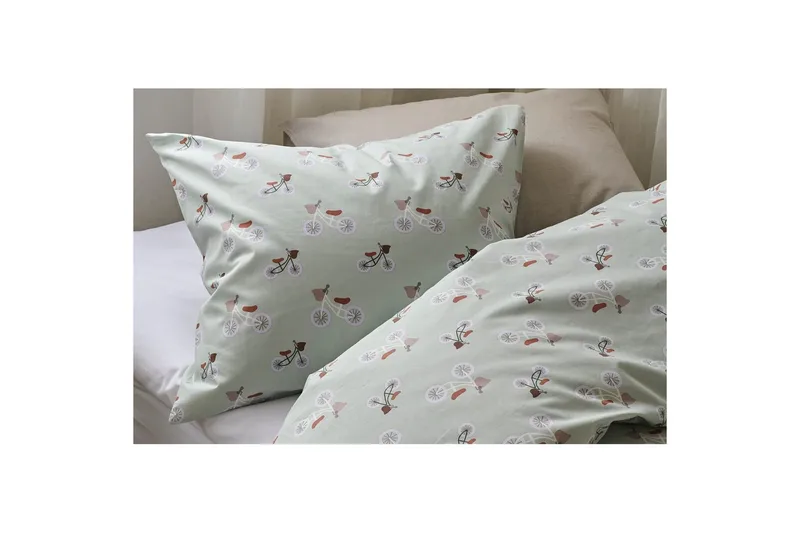 Dynetrekksett Enkeltseng 2-Delers Plingeling Grønn - Grønn - Tekstiler & tepper - Sengetøy