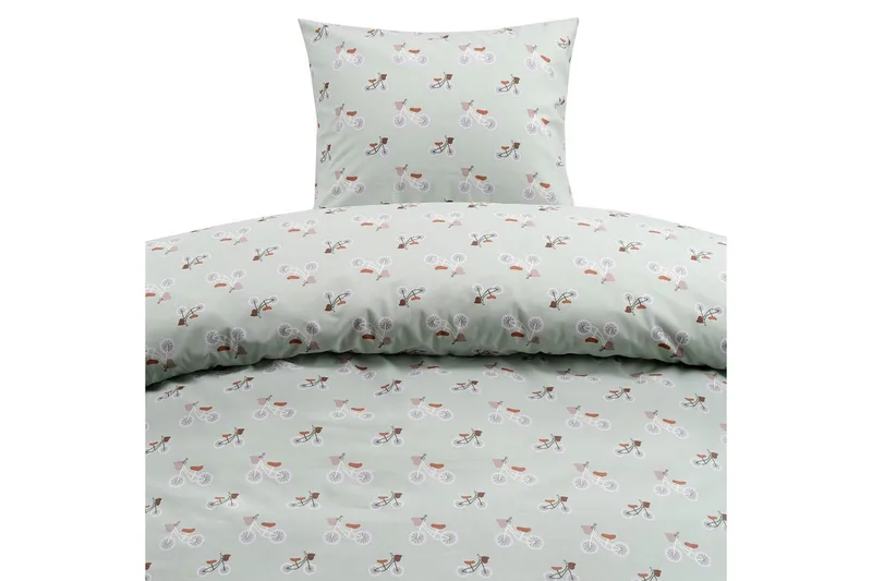 Dynetrekksett Enkeltseng 2-Delers Plingeling Grønn, Grønn