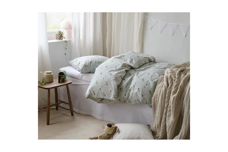 Dynetrekksett Enkeltseng 2-Delers Plingeling Grønn - Grønn - Tekstiler & tepper - Sengetøy