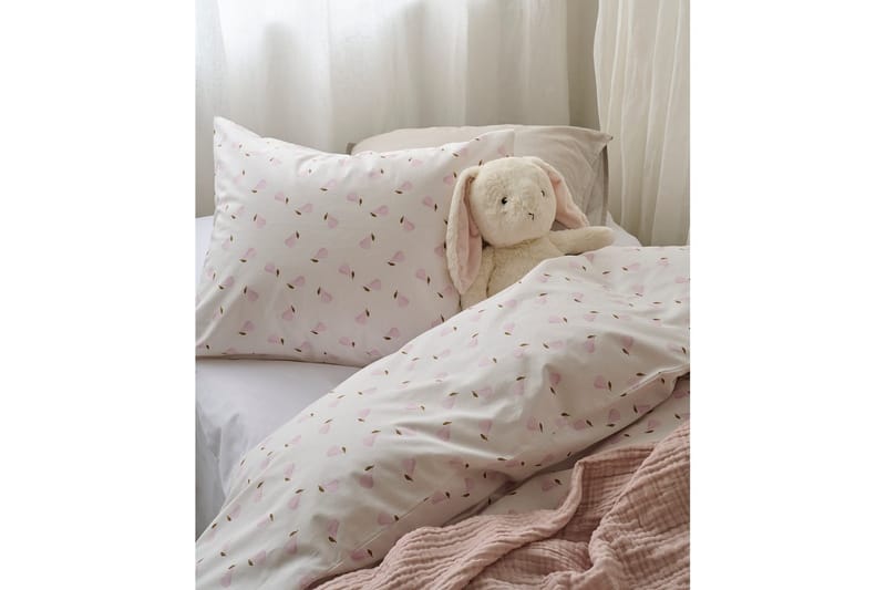 Dynetrekksett Enkeltseng 2-Delers Pære Rosa - Rosa - Tekstiler & tepper - Sengetøy