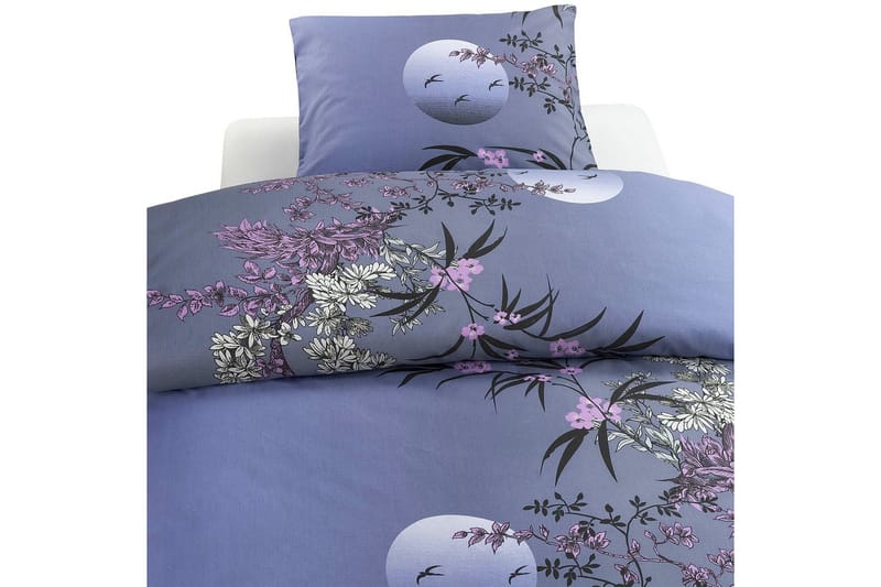 Dynetrekksett Enkeltseng 2-Dels Japan Grå, Grå