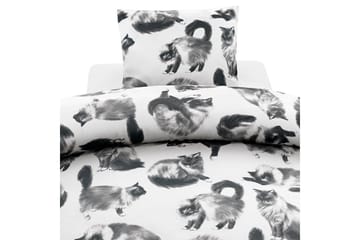 Dynetrekksett Enkeltseng 2-Dels Julis Grå - Borganäs of Sweden - Tekstiler & tepper - Sengetøy - Sengesett