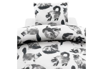 Dynetrekksett Enkeltseng 2-Dels Julis Grå - Borganäs - Tekstiler & tepper - Sengetøy - Sengesett