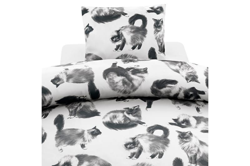 Dynetrekksett Enkeltseng 2-Dels Julis Grå, Borganäs