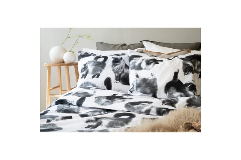 Dynetrekksett Enkeltseng 2-Dels Julis Grå - Borganäs - Tekstiler & tepper - Sengetøy - Sengesett