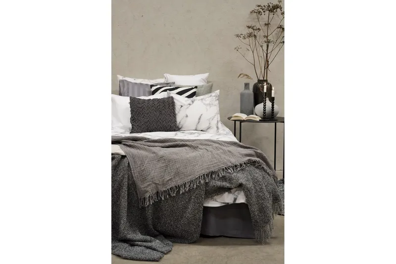 Dynetrekksett Enkeltseng 2-delt Marmor Hvit - Marmor - Tekstiler & tepper - Sengetøy