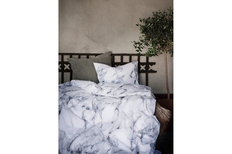 Dynetrekksett Enkeltseng 2-delt Marmor Hvit - Marmor - Tekstiler & tepper - Sengetøy - Sengesett