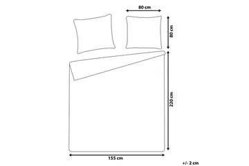 Dynetrekksett Harmonridge Rosa, 220x155 cm - Rosa, 220x155 cm - Tekstiler & tepper - Sengetøy - Sengesett